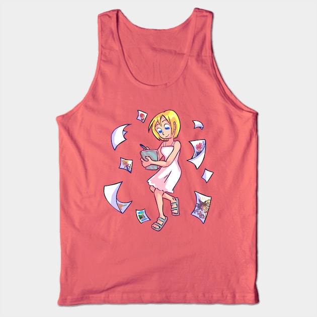 Mysterious Artist At Work Tank Top by sky665